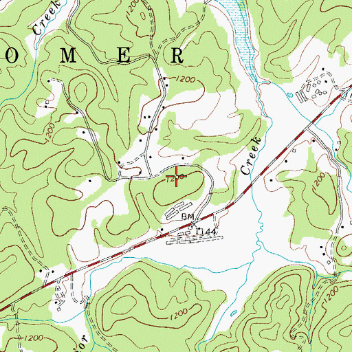 Topographic Map of Township of Boomer, NC