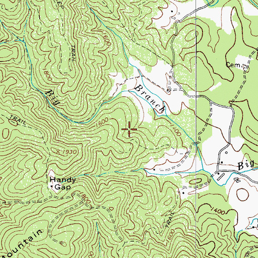 Topographic Map of Township of Walnut Grove, NC