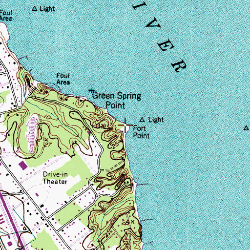 Topographic Map of Fort Point, NC