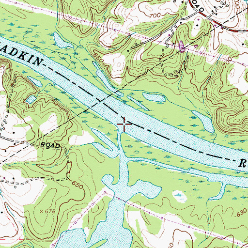 Topographic Map of Grants Creek, NC