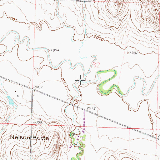 Topographic Map of Bahr Creek, ND