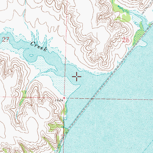 Topographic Map of Beaver Holes Creek, ND