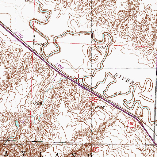 Topographic Map of Blacks Coulee, ND
