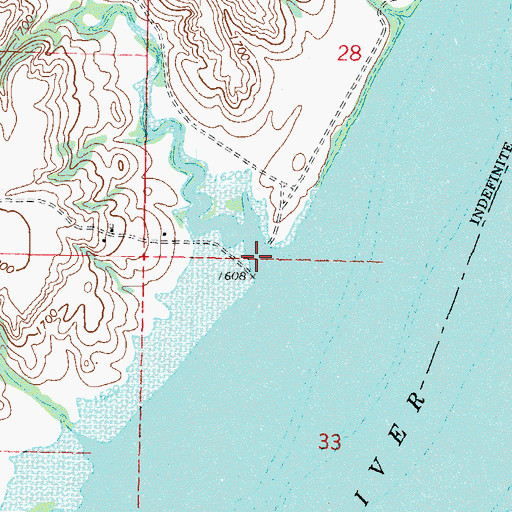 Topographic Map of Bone Creek, ND
