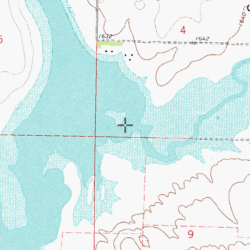 Topographic Map of Cattail Creek, ND