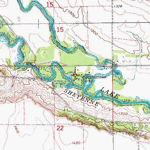 Topographic Map of Cooperstown Camp, ND