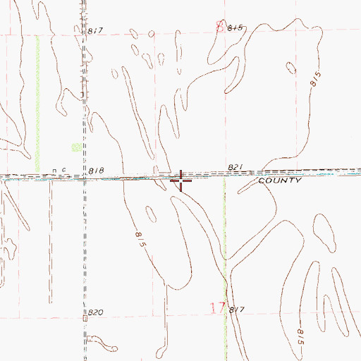Topographic Map of County Ditch Number 13, ND