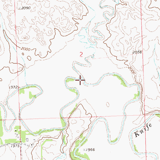 Topographic Map of Coyote Creek, ND