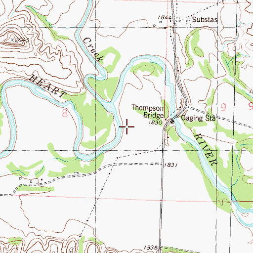 Topographic Map of Curlew Valley, ND