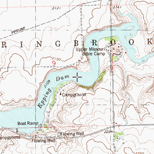 Topographic Map of Epping Dam, ND