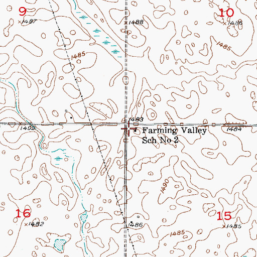 Topographic Map of Farming Valley School Number 2, ND