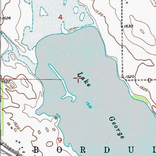 Topographic Map of Lake George, ND