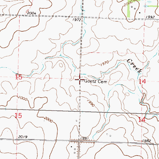 Topographic Map of Goetz Cemetery, ND