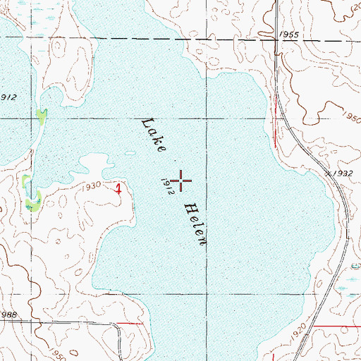 Topographic Map of Lake Helen, ND