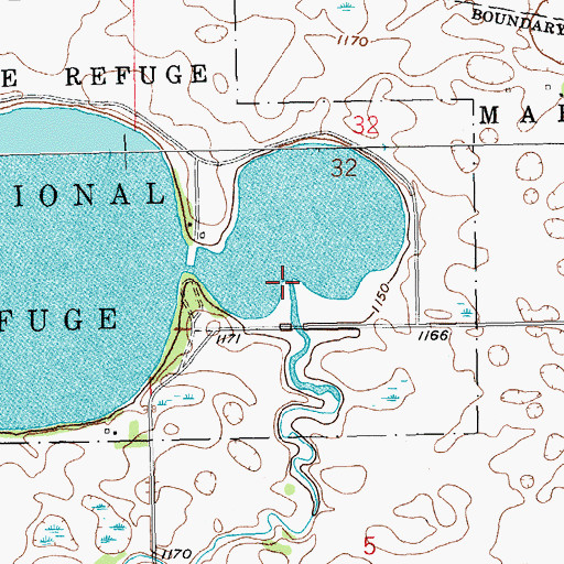Topographic Map of La Belle Creek, ND
