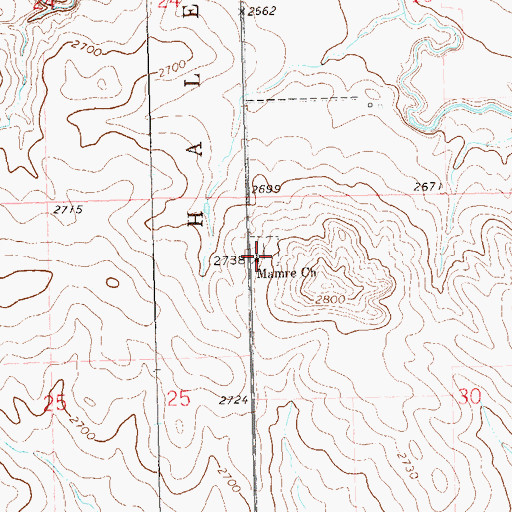 Topographic Map of Mamre Church, ND