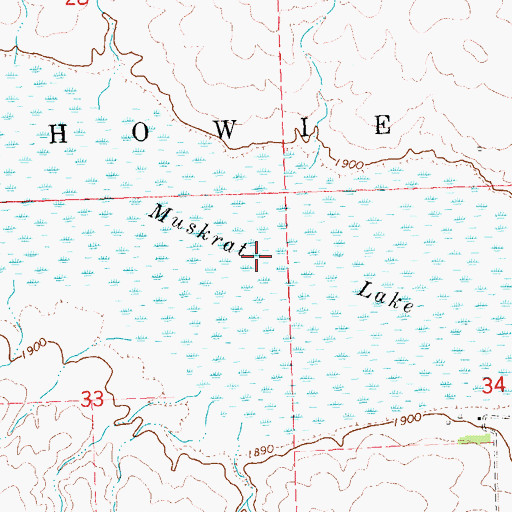 Topographic Map of Muskrat Lake, ND