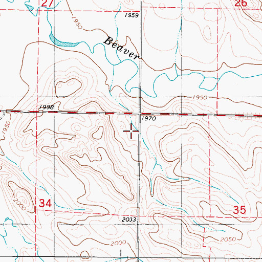 Topographic Map of Peters, ND