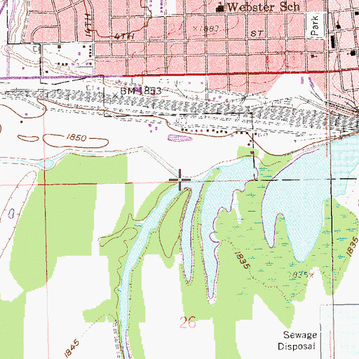 Topographic Map of Sand Creek, ND