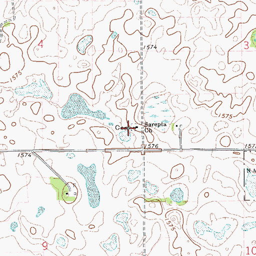 Topographic Map of Sarepta Church, ND
