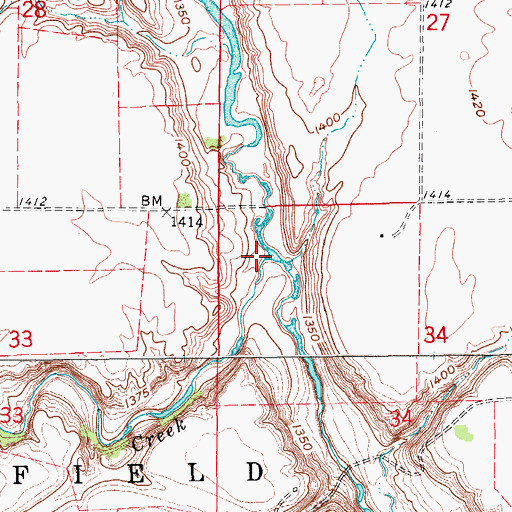 Topographic Map of Silver Creek, ND