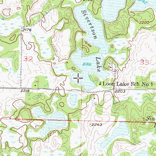 Topographic Map of Sivertson Lake, ND