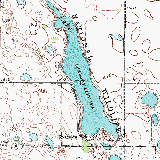 Topographic Map of Snyder Lake, ND
