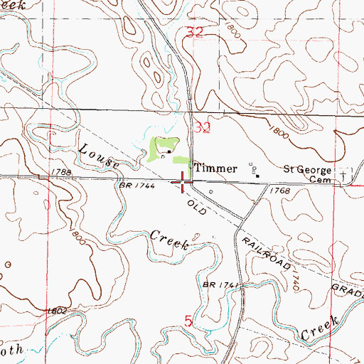 Topographic Map of Timmer, ND