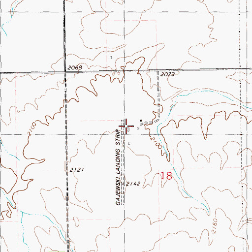 Topographic Map of Gajewski Field, ND