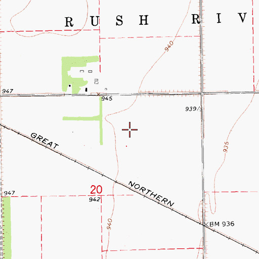 Topographic Map of Smith Private Airport, ND