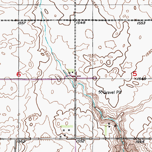 Topographic Map of Gilbertson Field, ND