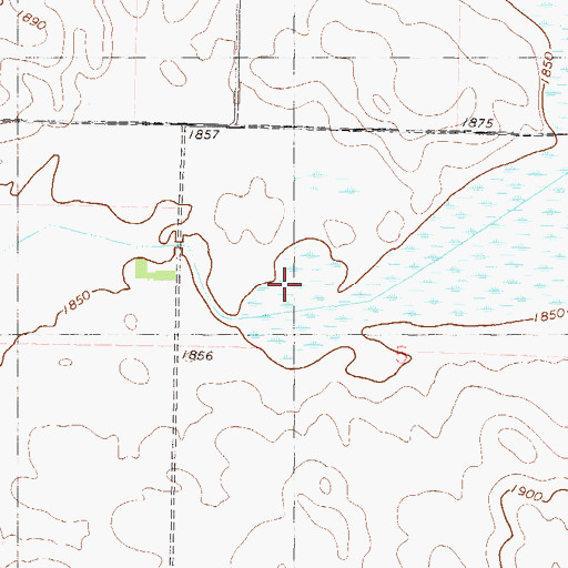 Topographic Map of Rice Lake Dam, ND
