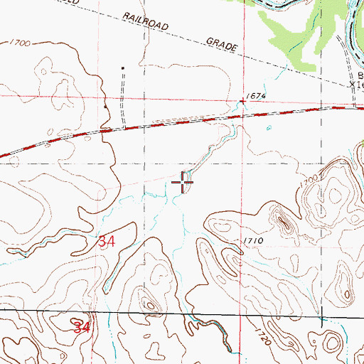 Topographic Map of Solen Township Road Dam, ND