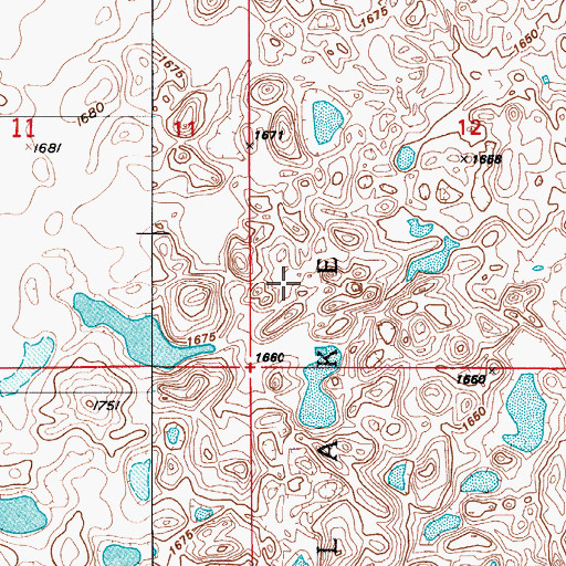 Topographic Map of Frederick Dam, ND