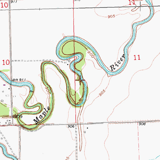 Topographic Map of Brownlee Dam, ND
