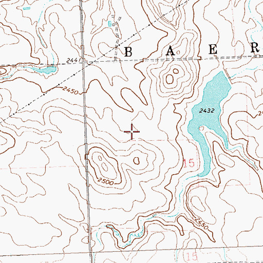 Topographic Map of Kilzer Dam, ND