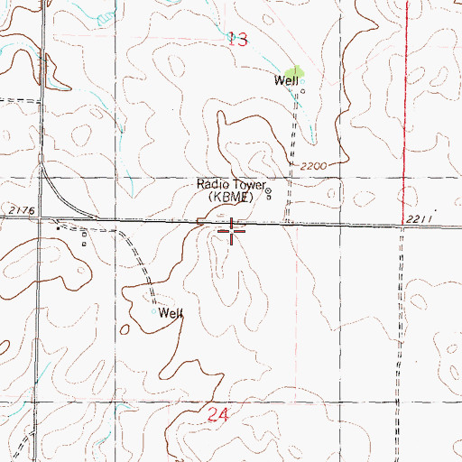 Topographic Map of KXMB-TV (Bismarck), ND