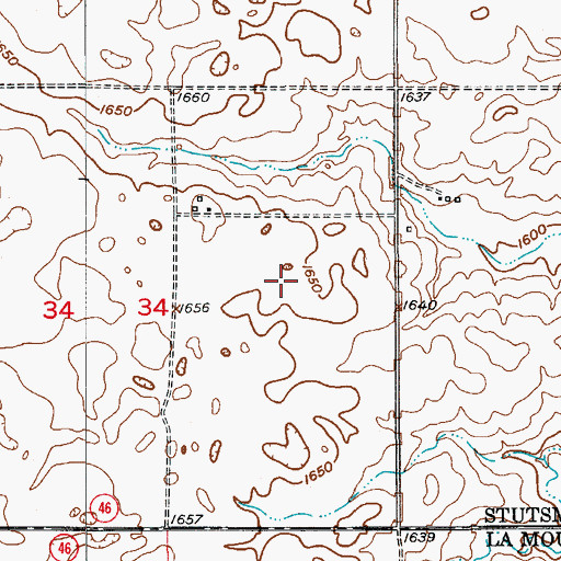 Topographic Map of Rons Aerial Spraying Landing Field (historical), ND