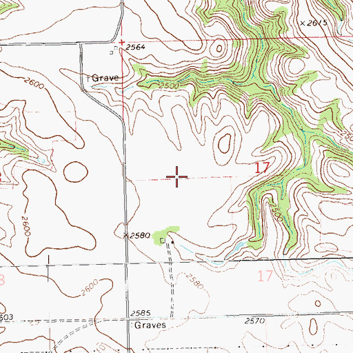 Topographic Map of Little Knife Oil Field, ND