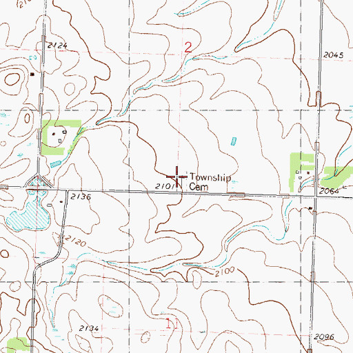 Topographic Map of Township Cemetery, ND