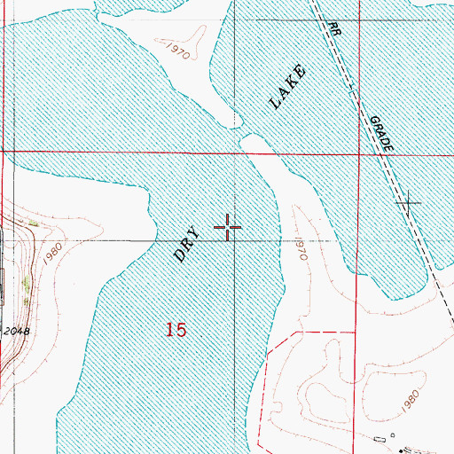 Topographic Map of Dry Lake, ND