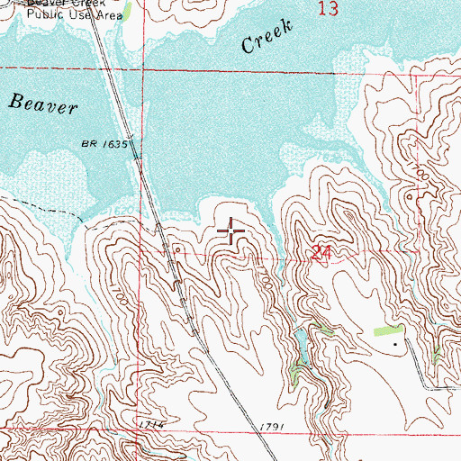 Topographic Map of North Dakota Fisheries Management Area, ND