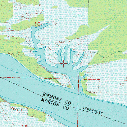 Topographic Map of Litzman Ponds, ND