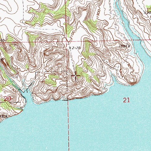Topographic Map of David Watts Bluff (historical), ND