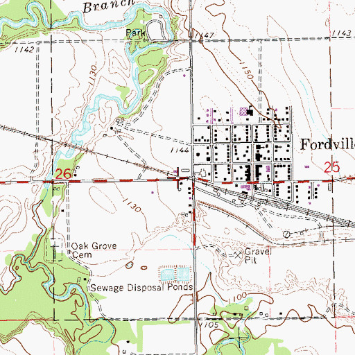 Topographic Map of Medford (historical), ND