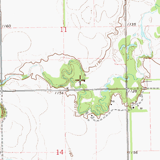 Topographic Map of Elkmount Town Hall, ND