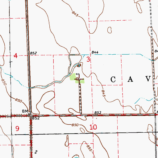 Topographic Map of Tyner (historical), ND