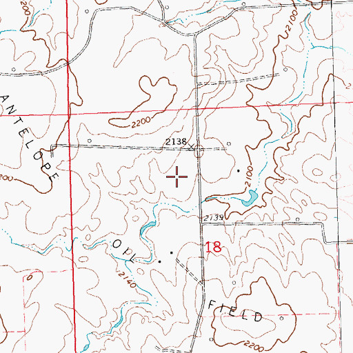 Topographic Map of Antelope Oil Field, ND