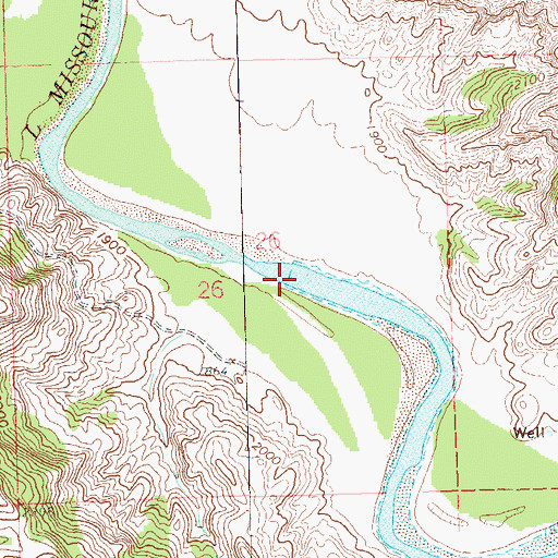 Topographic Map of Little Missouri River, ND