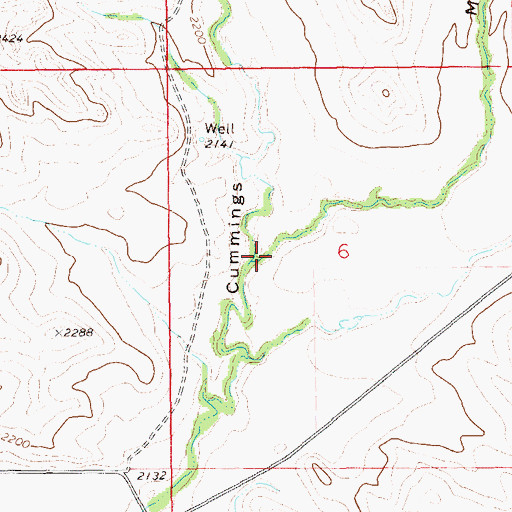 Topographic Map of Mike Hart Draw, ND